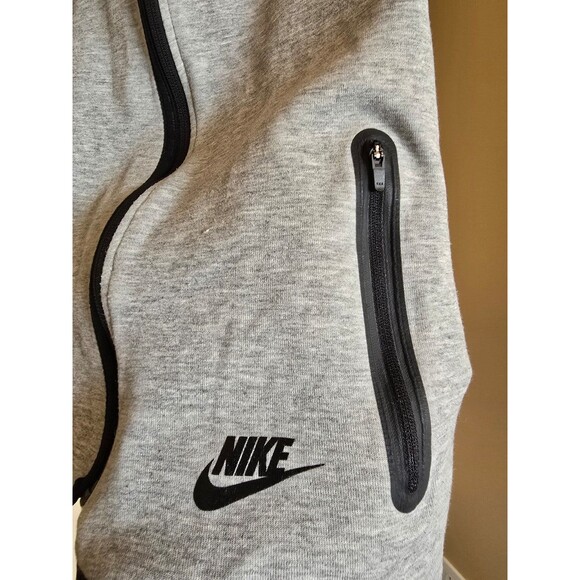 Nike Tech Full Zip Hooded Sweatshirt Women's Size Small Gray - Picture 4 of 10